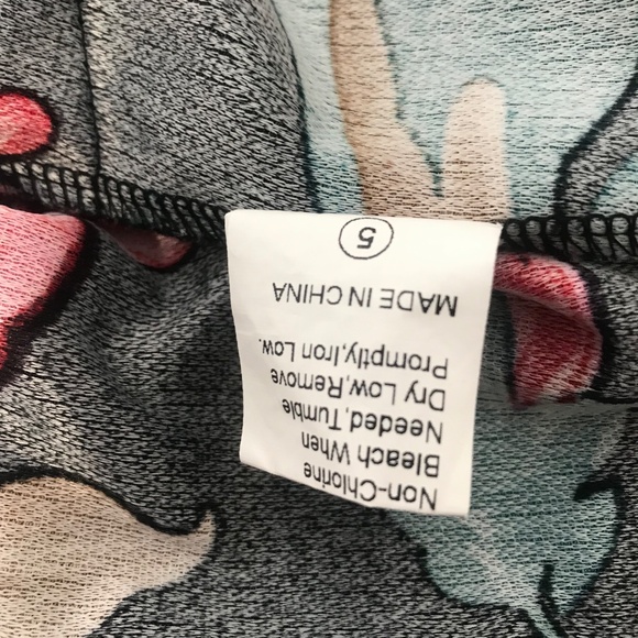 Shein Floral Open-Front Cropped Cardigan – Black Multicolor - Picture 13 of 14